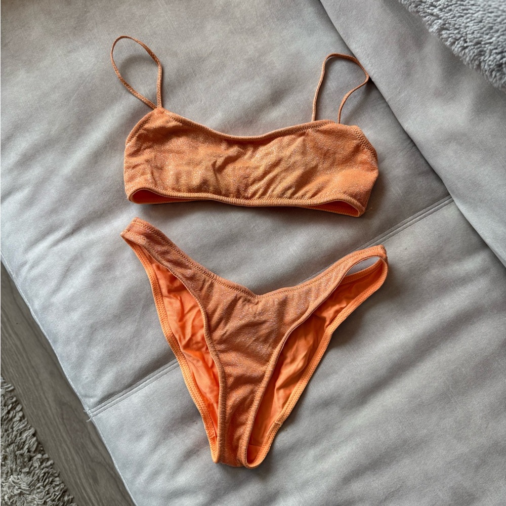 Triangl Swimwear Sparkly Orange Bikini